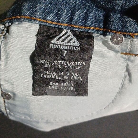 50893....RoadBlock Straight leg Jeans Kids Size 7 - Picture 6 of 6